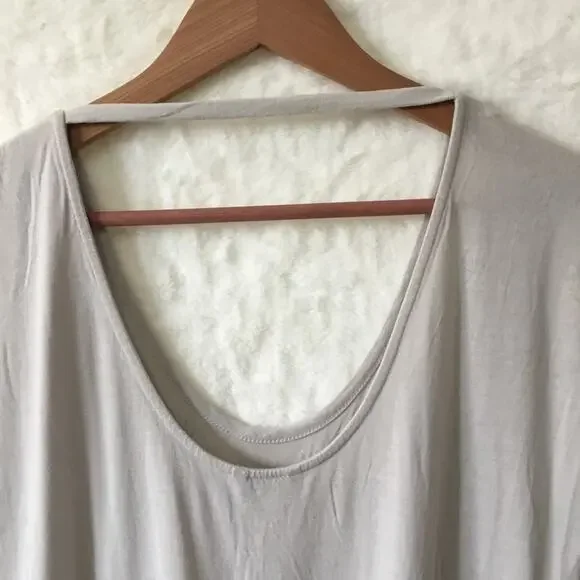 Club Monaco Light Gray Asymmetrical Sequined Top - Picture 7 of 14